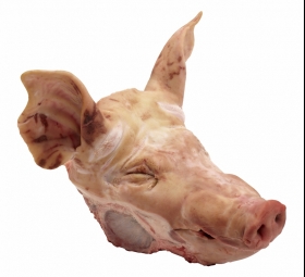 Producteur Tête de porc avec oreilles et avec joues